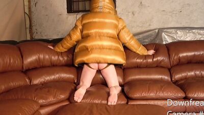 Camera 4 Humping leather Sofa close up cum