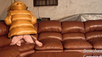 Camera 4 Humping leather Sofa close up cum