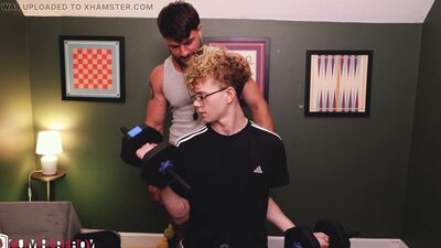 Foreign Exchange - The Workout - Noah works out for Heath and hurts his back. Heath helps alright, real good and deep!