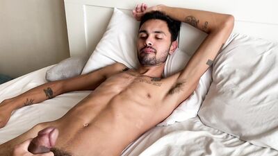 Waking up and already sucking the skinny Twink's bad