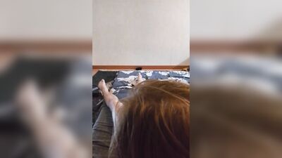 Masturbation solo male, cumming with panties on