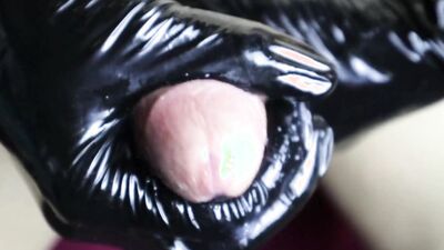 Big orgasm and a lot of sperm after abstinence close-up, sperm flows