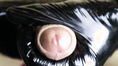 Big orgasm and a lot of sperm after abstinence close-up, sperm flows