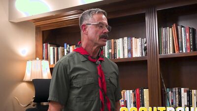 ScoutBoys Hung Scoutmaster Reece Scott barebacks pretty twink hard