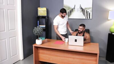 Hot Bear Puts Work Aside To Bareback His BF Hard