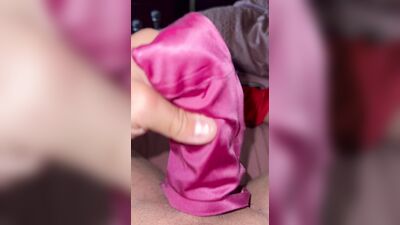 Dirty Victoria secret satin panties jerk off