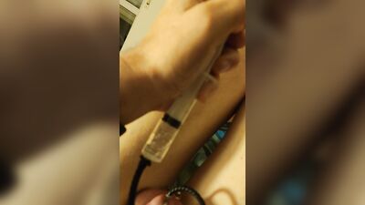 Penis cache with liquid feeding