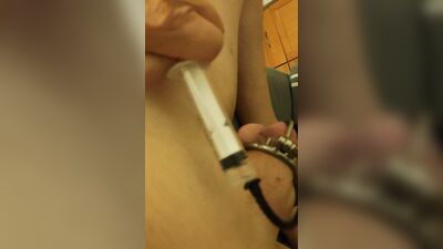 Penis cache with liquid feeding