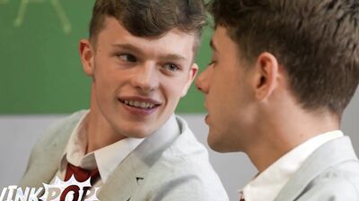 TWINKPOP - Professor Walks Out, Leaving The Horny Twinks Joey Mills & Jake Preston Free For Some Biology Self Study