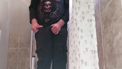 Desperate pee hold and pants wetting