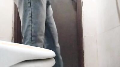 Pakinoon Visit His Friends Hostel, Masturbating Moan And Huge Cum In The Public Hostel Toilet