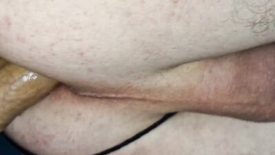 Milky twink cum fountains splashing all over the bed from a hot fuck with a daddy with a big dick!