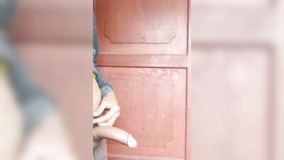 man masturbating and giving himself a good cumshot