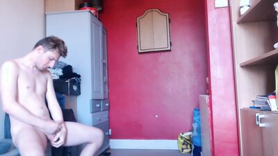 British Chase Parker Shoots His Load After Riding His Dildo
