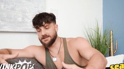 Heath Halo Bends Over To Show His Asshole Then Lies Back And Masturbates Until He Blows His Load - TWINKPOP