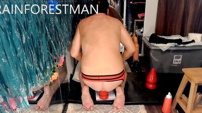 Rainforest-man riding his Butt Plugs 2