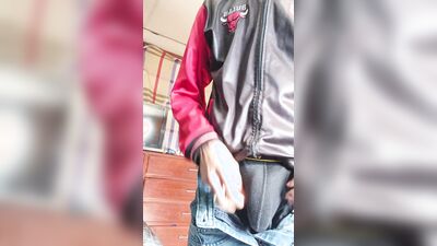 huge cock of young man masturbating sensually