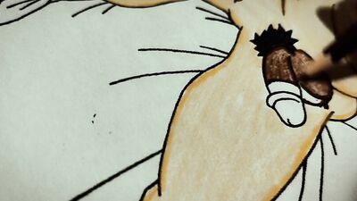 Coloring, Horny Mood and Cumshot