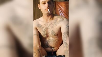 Small beads smoking cumshot