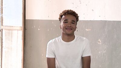 Dom Sean Taylor filled restrained twink Elio Amari with cum