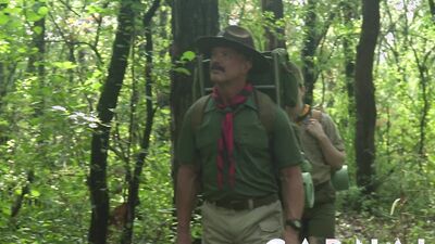 ScoutBoys Sexy cute twink Ethan Tate barebacked by hot Scoutmaster