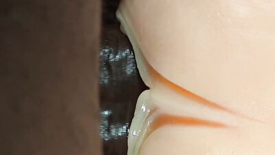 Big boobs Sex doll gets close up missionary and doggystyle fucking - Black cock jerking off lots of cum - cumshot