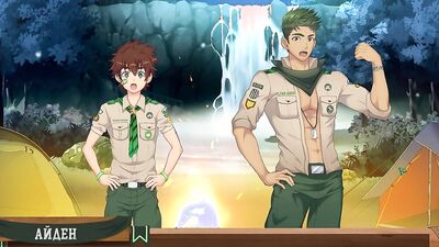 Game: Friends Camp Way 2, part 23 - Beautiful mountains, conversation (Russian voice acting)