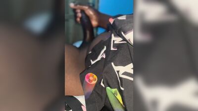 BBC Curved Dick Jerk off in a Storeroom