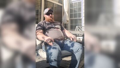 Smoking a good cigar on the deck