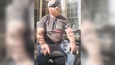 Smoking a good cigar on the deck