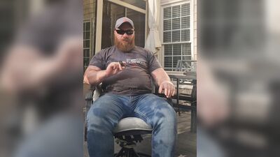 Smoking a good cigar on the deck