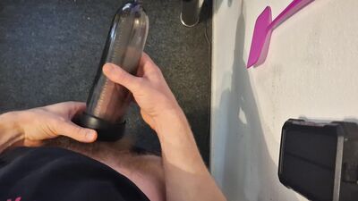 penis pump + cumshot + slow motion cumshot
