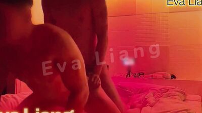 The asian muscle handsome fuck boy bareback in hotel