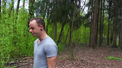 BIGSTR - Construction Worker Sucks A Delicious Cock In The Forest With The Bird Sounds All Around