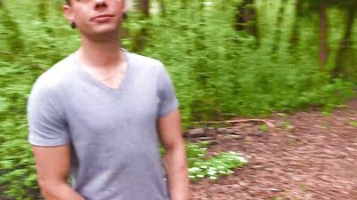 BIGSTR - Construction Worker Sucks A Delicious Cock In The Forest With The Bird Sounds All Around