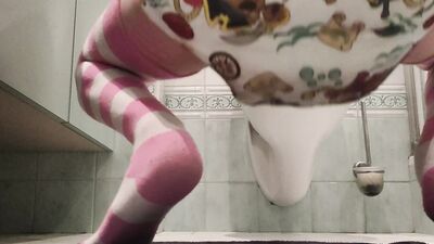ABDL Femboy Squirming in his Diaper [close-up]
