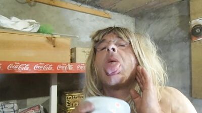 Fuck the Rubber Pussy and swallow Sperm