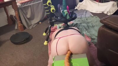 Anal Dildo Pleasure VII: Sissy Fucks Double Anal Plugs and Long Beads