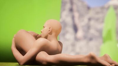 SELF-SUCKING man with goatee