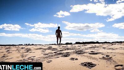 Handsome Latinos Find a Place To Fuck at the Beach - Latin Leche
