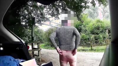 public layby cross dress change with drivers passing by