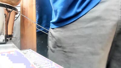 morning undress and foreskin pull private show