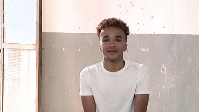 Sexy twink exposed while hung gets his big cock played