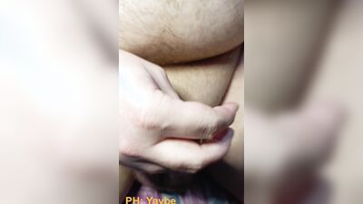 Bear solo jerks off and cum. Again