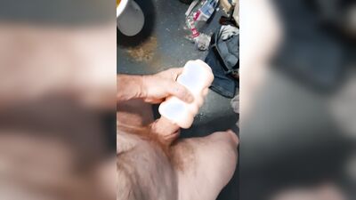Teens morning wood slow fucks fleshlight 1 last time