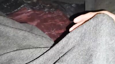 a powerful penis flows abundantly to the sounds of the fireplace no hands