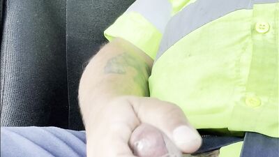 Chaz Featherstone - cumming on the side of the road in my work truck