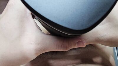 Cumming loads into my Bluetooth remote control pocket pussy because it has heating features (lovense Calor)(day 4)