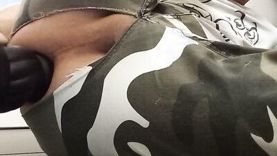 Stretching my old hole with anal dildo