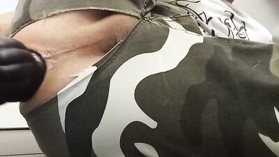 Stretching my old hole with anal dildo